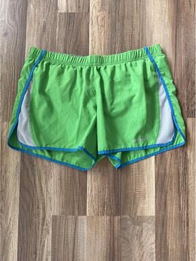 Patagonia Running Shorts Green Blue Trim Lightweight Women’s M